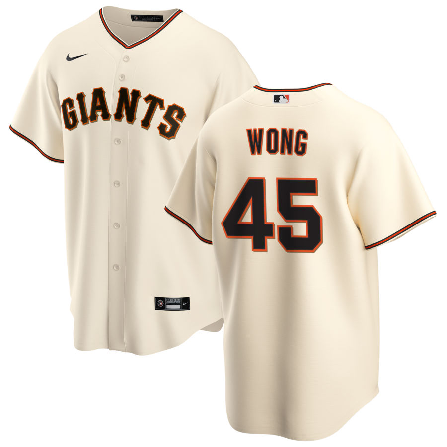 Nike Men #45 Kean Wong San Francisco Giants Baseball Jerseys Sale-Cream